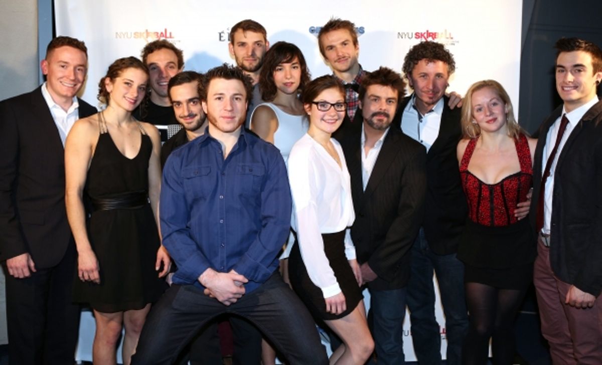 Executive Director of Skirball Center Michael Harrington, Director Jeannot Painchaud with the Ensemble Cast  at 