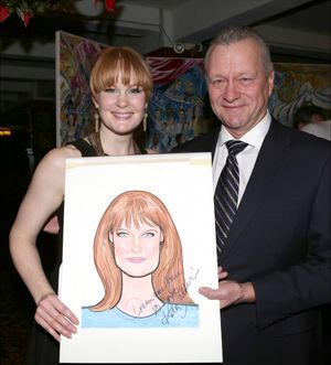 Kate Baldwin with Restaurant Owner Max Klimavicius  Photo