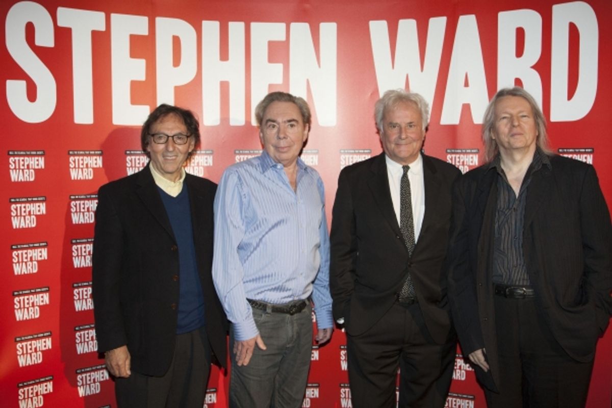 Don Black (Author/Lyrics), Sir Andrew Lloyd Webber (Music), Richard Eyre (Director) and Christopher Hampton (Author/Lyrics)''Stephen Ward'' Musical Photocall, at 