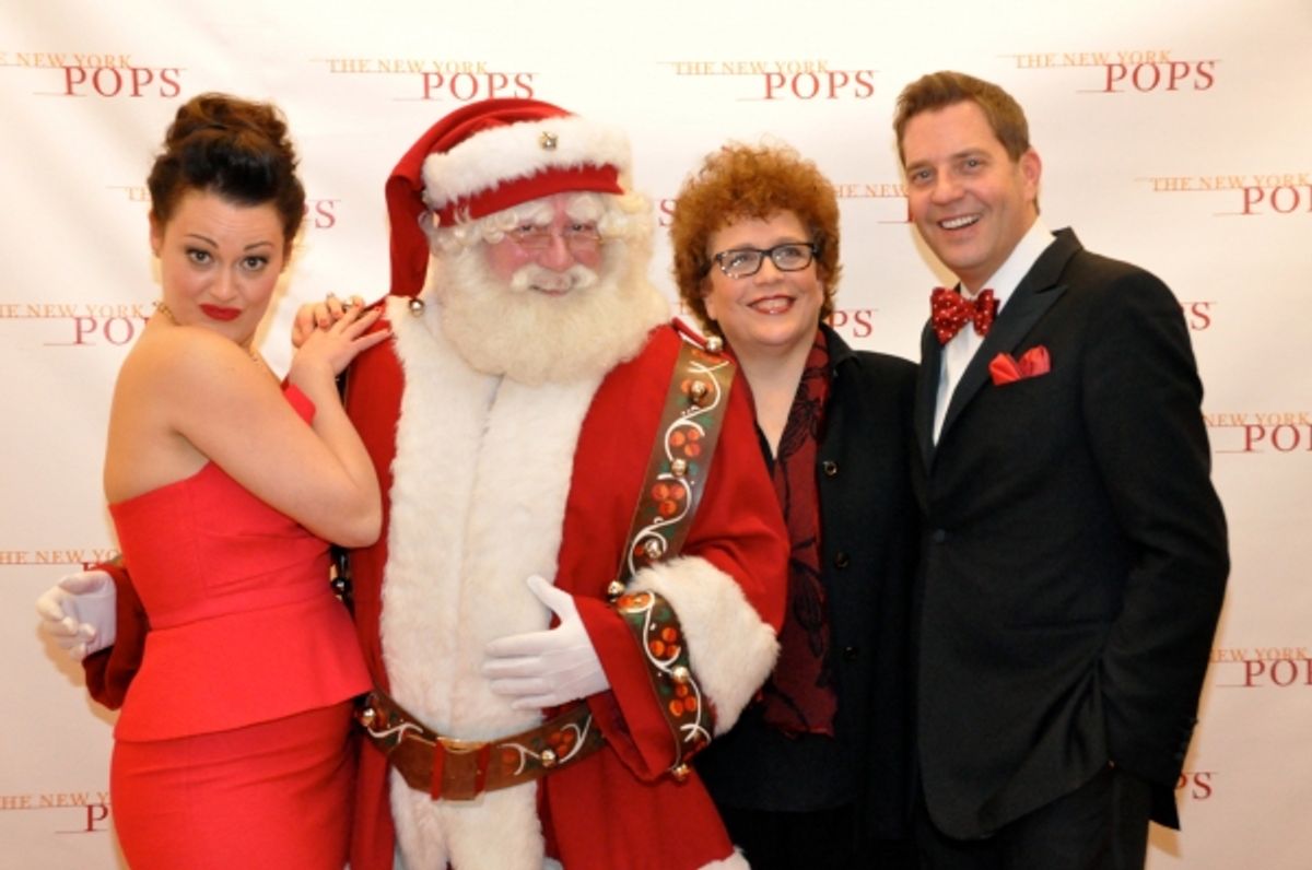Ashley Brown, Santa Claus, Judith Clurman and Steven Reineke at 