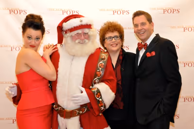 Ashley Brown, Santa Claus, Judith Clurman and Steven Reineke Photo