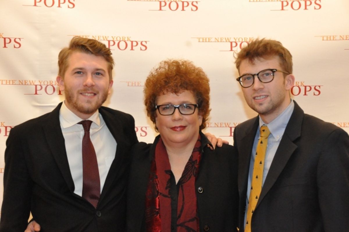 Judith Clurman and the sons of composer Stephen Paulus at 