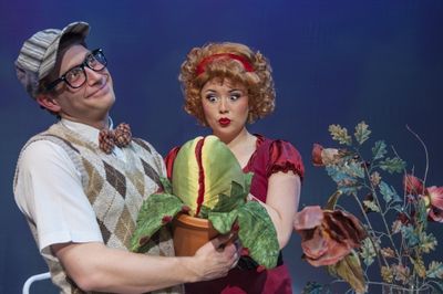 Seymour (Adam Cotugno) presents Audrey (Adrienne  Walters)  Photo