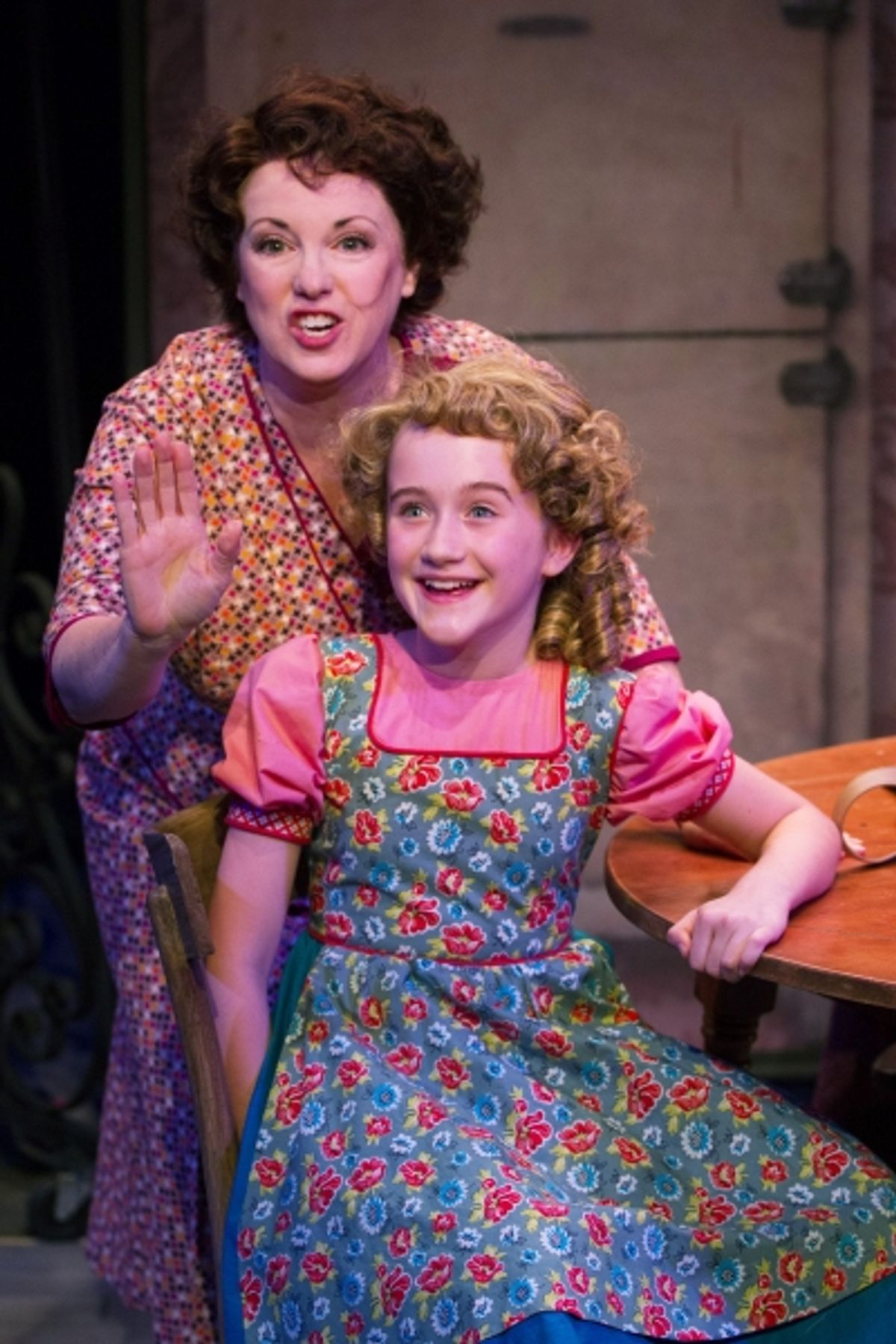 Vaudeville dreams catch on as Momma Rose (Sherri L. Edelen) gives a pep talk to Baby June (Erin Cearlock) at 