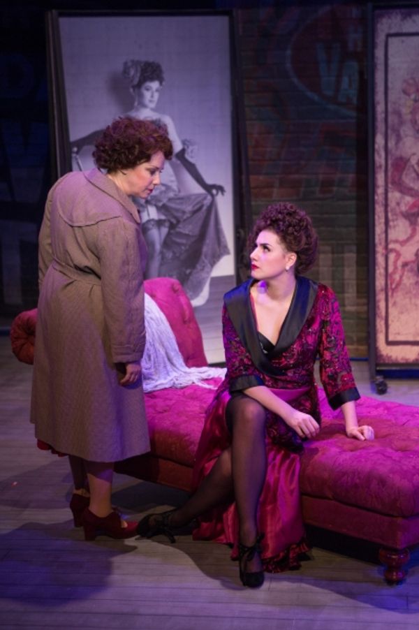 Momma Rose (Sherri L. Edelen, left) has a dressing room stand-off with Gypsy Rose Lee Photo