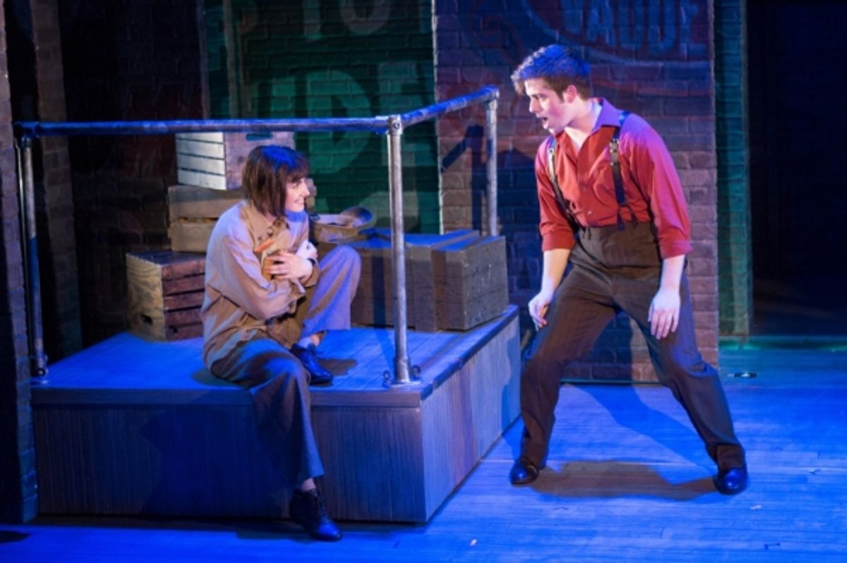 Tulsa (Vincent Kempski, right) captures the imagination of Louise (Maria Rizzo) in ''All I Need Is the Girl.''  at 