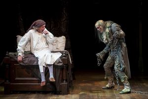 Philip Pleasant as Ebeneezer Scrooge and John Hutton as Jacob Marley @ BroadwayWorld Philip Pleasant as Ebeneezer Scrooge and John Hutton as Jacob Marley Photo