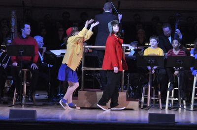 Steven Reineke, John Tartaglia and members of New York Theatre Ballet Photo