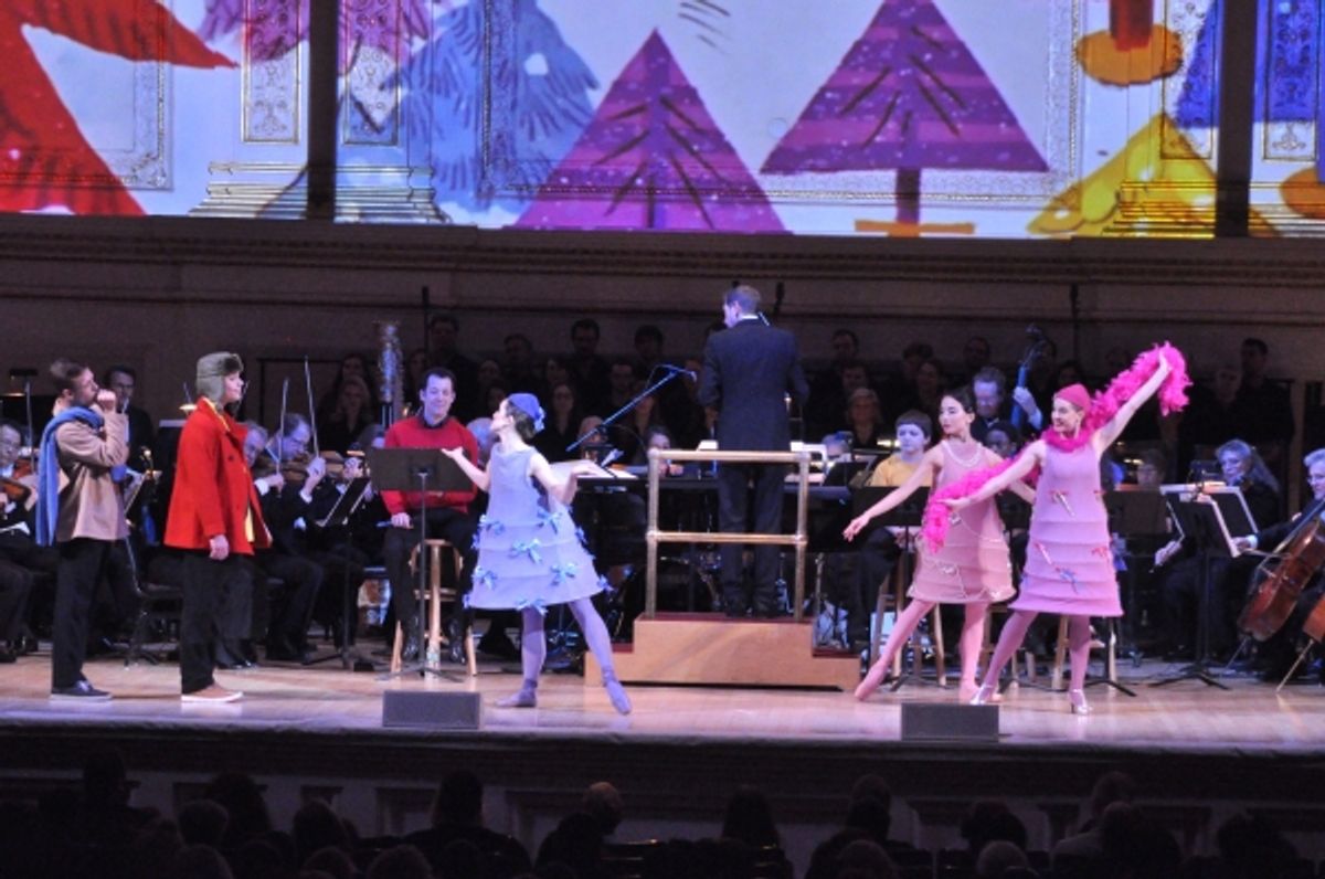 John Tartaglia, Steven Reineke and members of New York Theatre Ballet at 