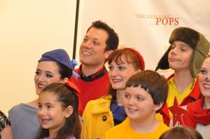 John Tartaglia with members of TADA! Youth Theater and New York Ballet Theatre Photo