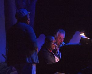 Gwen Stewart, Musical Director Abdul Hamid Royal, and Sal Lozano   Photo