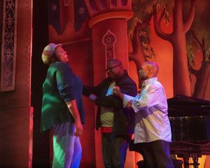 Gwen Stewart, Musical Director Abdul Hamid Royal, and Director Jeffrey Polk Photo