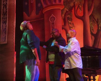 Gwen Stewart, Musical Director Abdul Hamid Royal, and Director Jeffrey Polk Photo