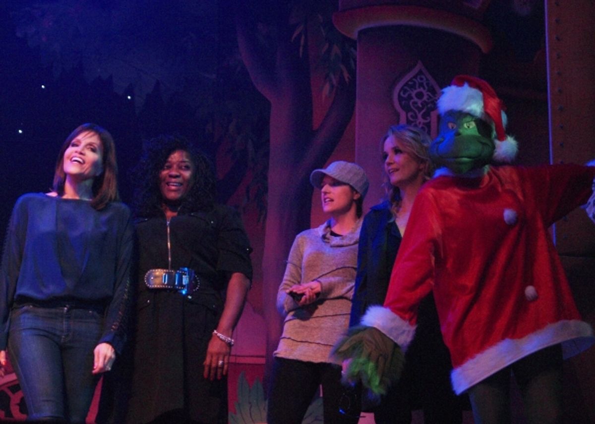 Joan Ryan, Loretta Devine, Nicole Parker, Lea Thomson, and The Grinch at 