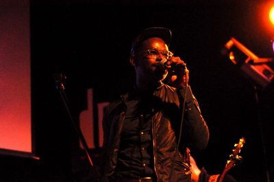Sahr Ngaujah (Tony Award nominated Fela actor) joins Saycon to sing their Tony nomina Photo