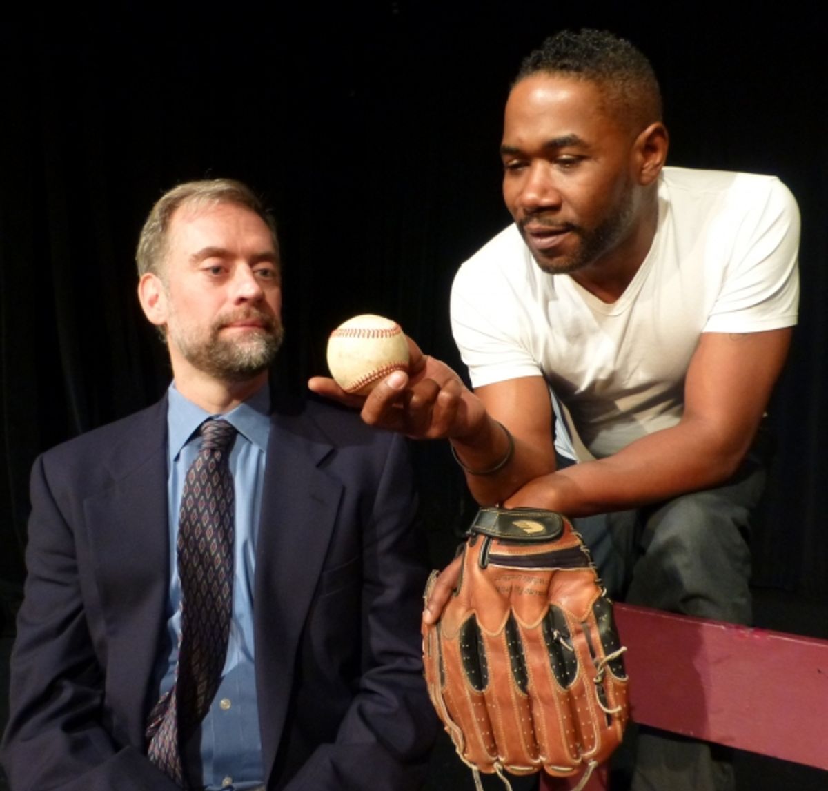 Mason (Rich Sabine) listens to Darren''s (Barry Brisco) baseball dreams at 