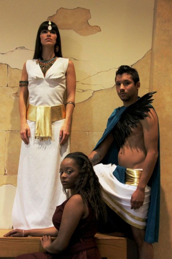 Lindsey Falduto (Amneris), Olivia James (Aida), and Alejandro Roldan (Radames) Photo