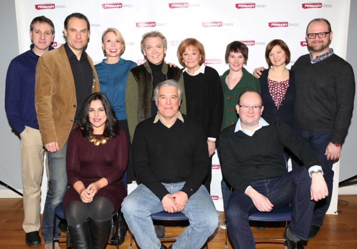 Front Row: Michelle Bossy, Casey Childs, Andrew Leynse, Second Row: Elliot Fox, Jonathan Walker, Julie Halston, Charles Busch, Cynthia Harris, Keira Keeley, Mary Bacon and Carl Andress  at 