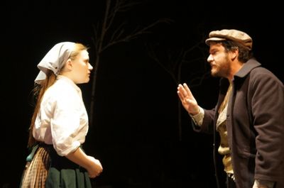 Harley Barton as Chava and Tony Blosser as Tevye Photo