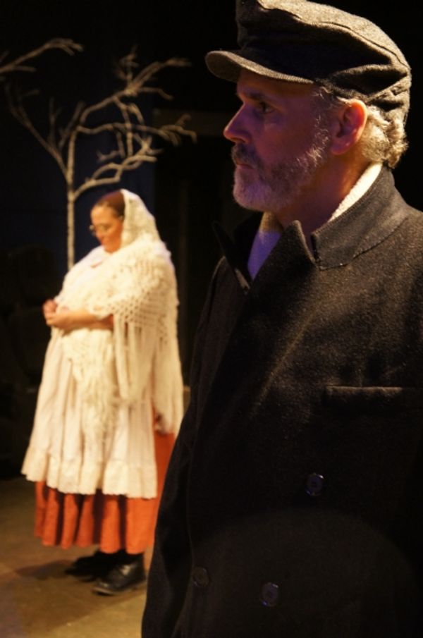 Marie Gouba as Golde and Tony Blosser as Tevye Photo