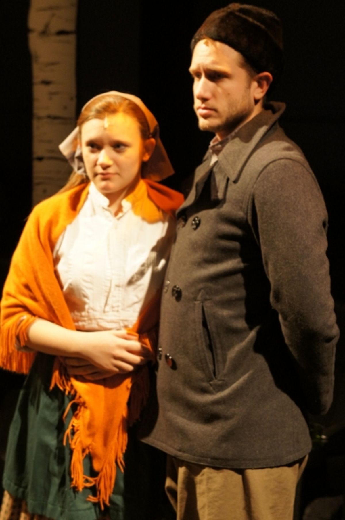 Harley Barton as Chava and Andy Albrecht as Fyedka at 