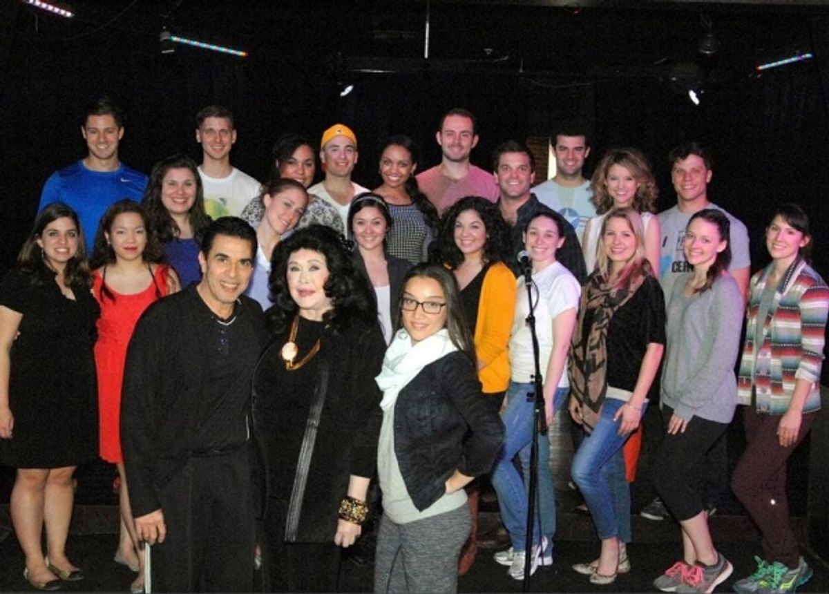 Creator/co-executive producer, Michael Sterling, Barbara Van Orden and Choreographer, Jackie Evens, with the 2014 LAs Next Great Stage StarÃ‚Â® Contestants at 