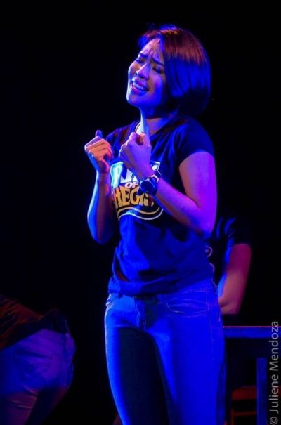 Aicelle Santos sings BASANG BASA SA ULAN. Photo