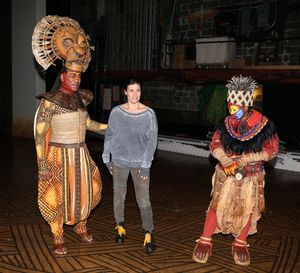 Alton Fitzgerald White as ''Mufasa'', Idina Menzel and Mukelisiwe Goba as ''Rafiki'' pose backstage after a performance of ''The Lion King'' at the Minskoff Theatre on January 12, 20114 in New York City. @ BroadwayWorld Alton Fitzgerald White as ''Mufasa'', Idina Menzel and Mukelisiwe Goba as ''Rafiki'' Photo