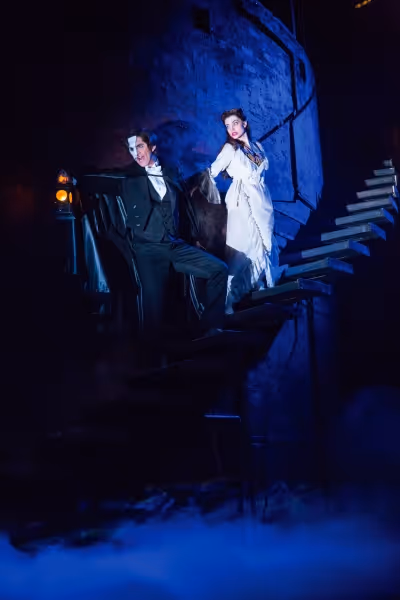 COOPER GRODIN as The Phantom and JULIA UDINE as Christine Photo