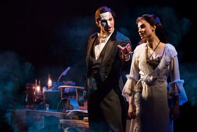 COOPER GRODIN as The Phantom and JULIA UDINE as Christine Photo