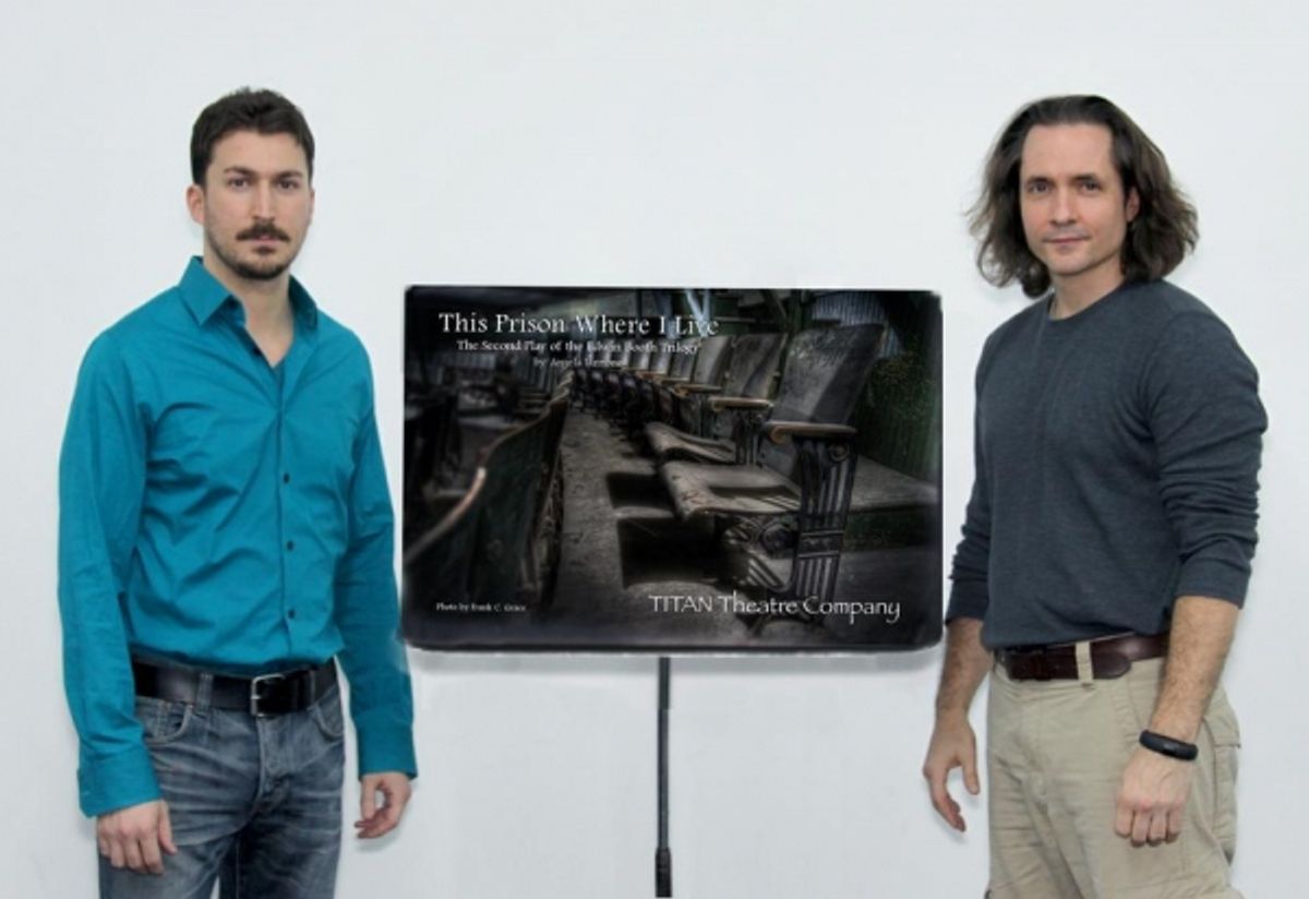 Tristan Colton (John Wilkes Booth) and Reese Madigan (Edwin Booth) at 