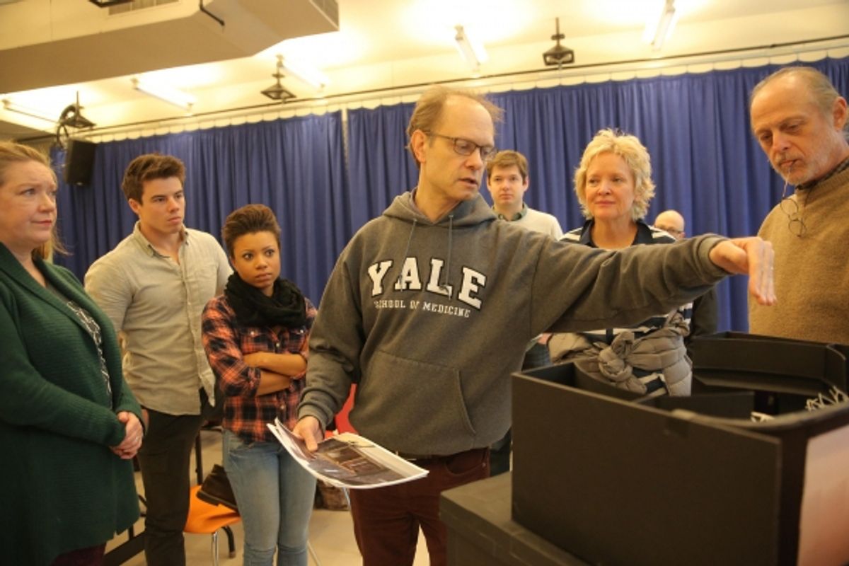 Kristine Nielsen, David Hull, Shalita Grant, David Hyde Pierce, Bryan Hunt, Christine Ebersole, Mark Blum at 