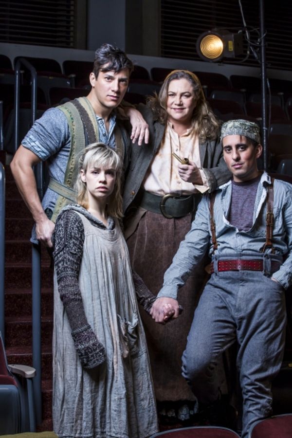 Nicholas Rodriguez as Eilif, Kathleen Turner as Mother Courage, Nehal Joshi as Swiss  Photo
