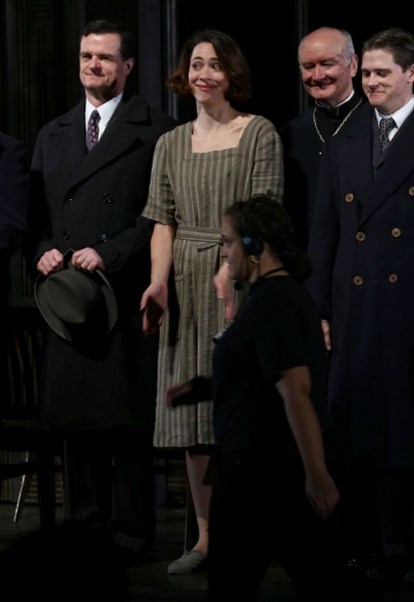 Michael Cumpsty, Edward James Hyland, Rebecca Hall, Ryan Dinning and Set Stagehands Photo
