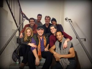 Music executive Tommy Mottola and his wife Thalia, backstage with the cast of BEAUTIFUL! @ BroadwayWorld Music executive Tommy Mottola and his wife Thalia, backstage with the cast of BEAUTIF Photo