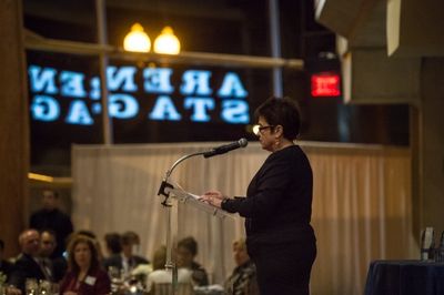 Arena Stage Artistic Director Molly Smith addresses guests  Photo