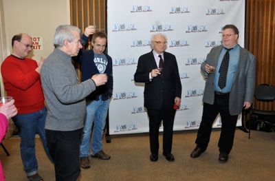 Stephen Cole, Robert Brink, Jason Graae, Sheldon Harnick and James Morgan Photo