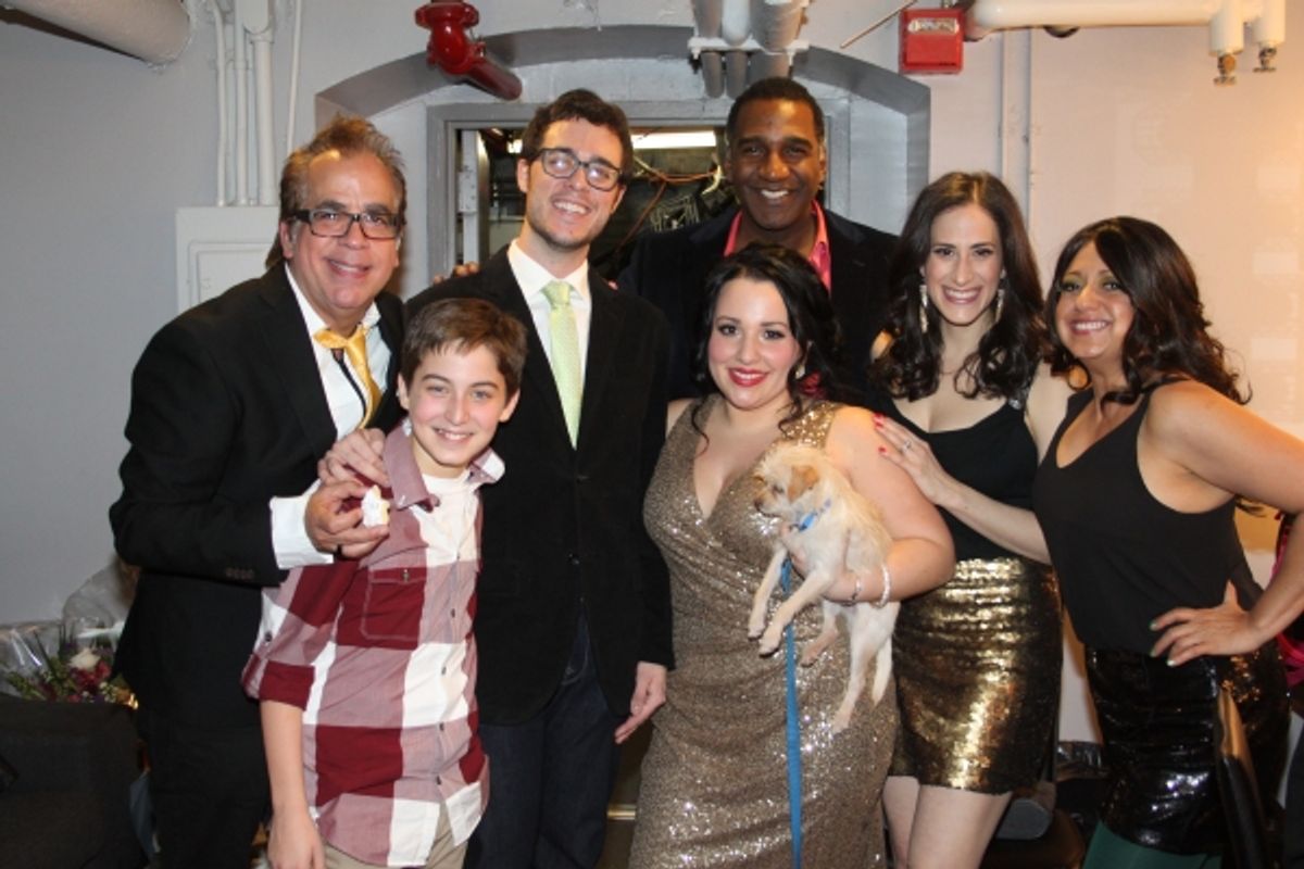 Richard Jay-Alexander, Jimmy Coogan, James Jarrott, Katie Sarno, Norm Lewis, Jennifer Diamond and Natalie Toro at 