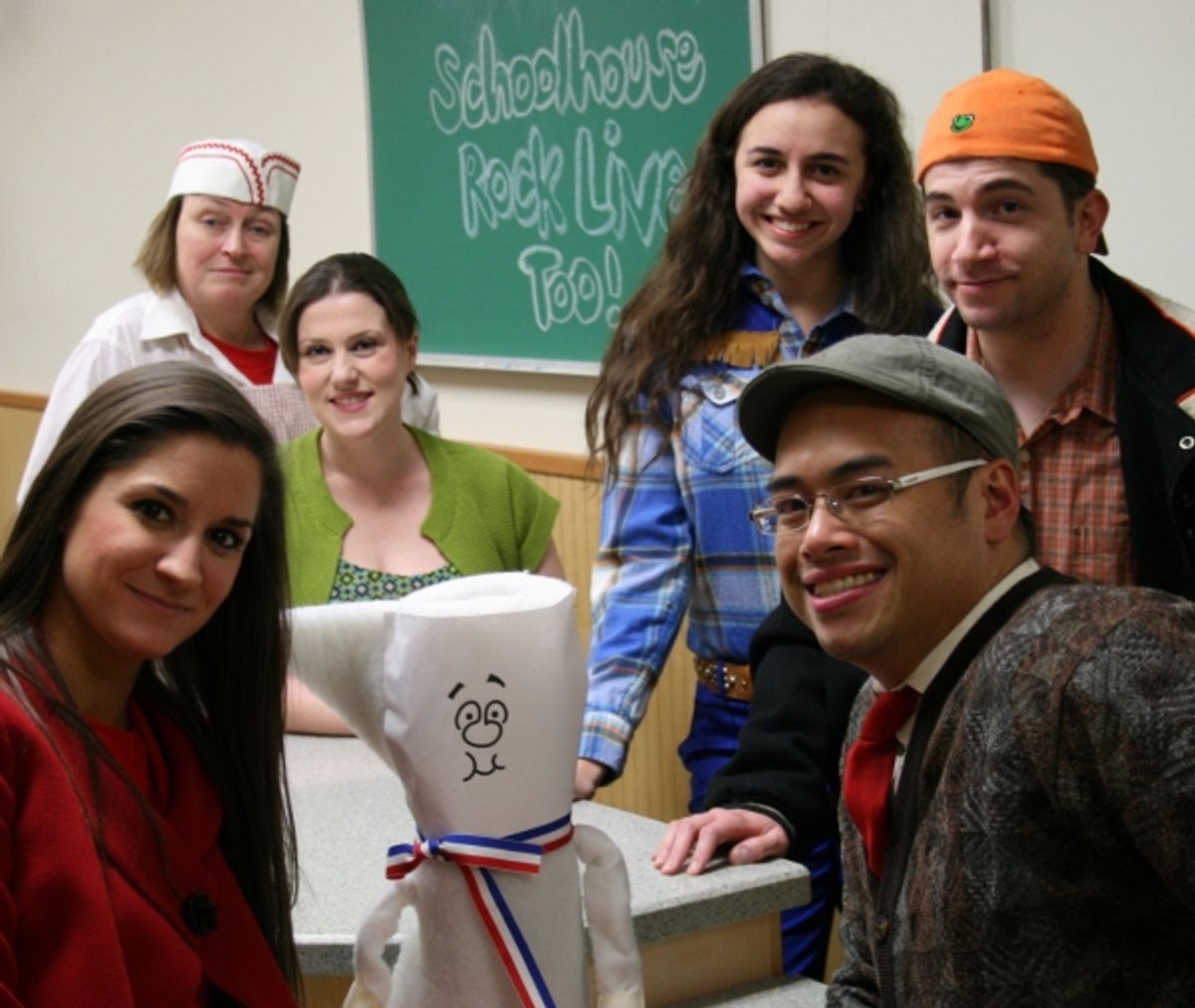 Marian Kaderbak, Colleen Schwartz, Jenna Makkawy and Bob Spidale- bottom row Kelsey Stephens and Adrian Briones at 