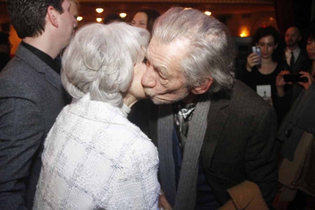 Carol Channing and Sir Ian McKellen at 