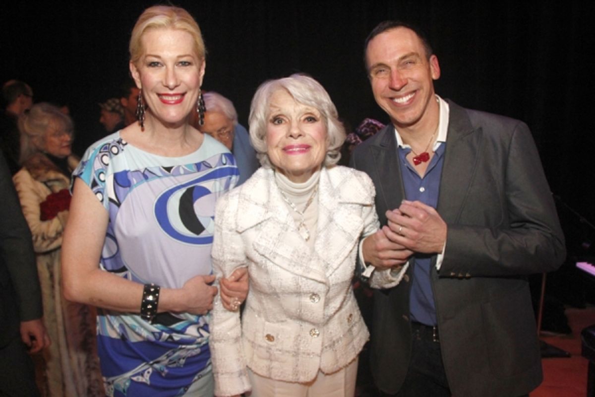 Justin Vivian Bond, Carol Channing and Producer Daniel Nardicio at 