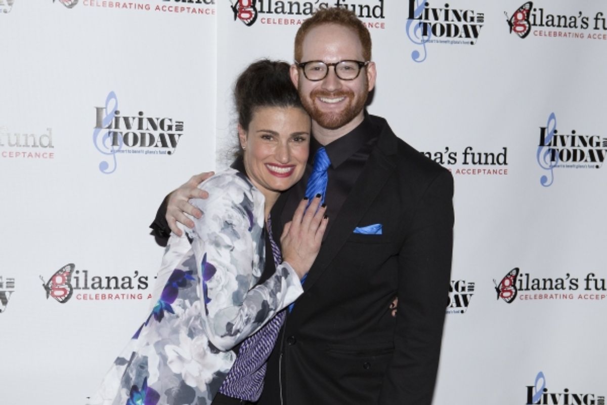 Idina Menzel and David Alpert at 