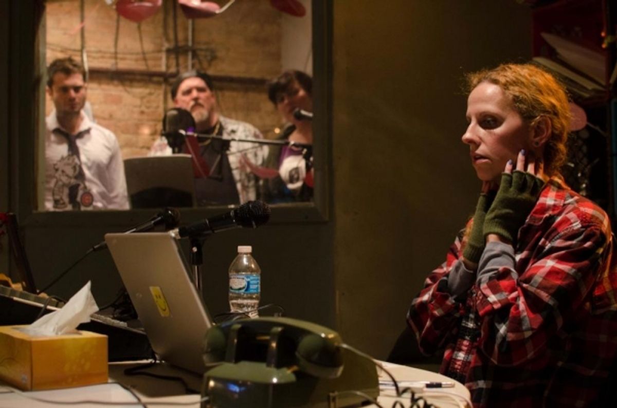 (Background) Jacob Alexander, Jamie Vann, Anita Deely and (Foreground) Nikki Klix at 