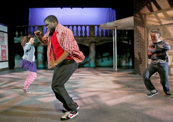 (foreground) Jonathan Butler-Duplessis plays Steven, president of the Flint Future De Photo