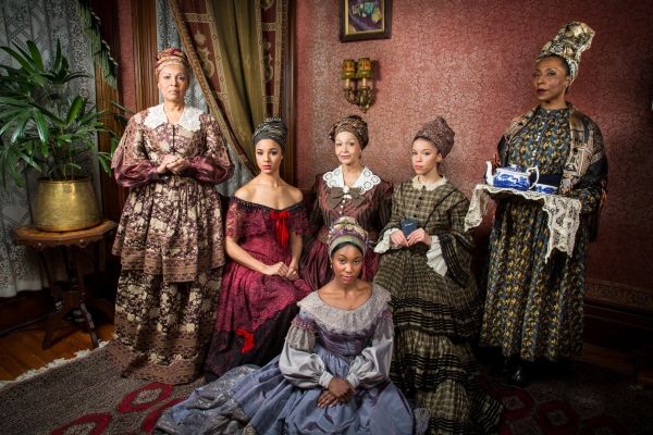 The cast: Petronia Paley (La Veuve / Marie Josephine), Tiffany Rachelle Stewart (Agn Photo