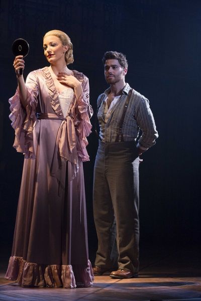 Caroline Bowman as Eva and Josh Young as Che Photo