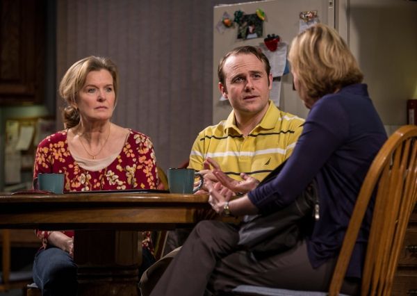 Jordan Baker (Cindy), Richard Thieriot (Pastor Jay) and Mary Beth Fisher (Caroline) Photo