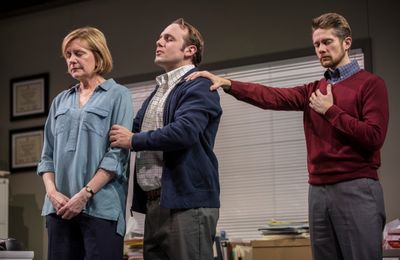 Mary Beth Fisher (Caroline), Richard Thieriot (Pastor Jay) and Erik Hellman (Cliff)  Photo