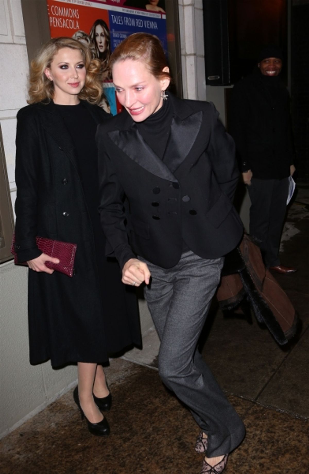 Nina arianda and Uma Thurman  at 