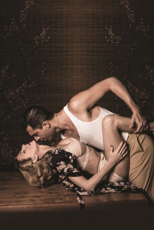 Darius Campbell (Warden) and Rebecca Thornhill (Karen) Photo